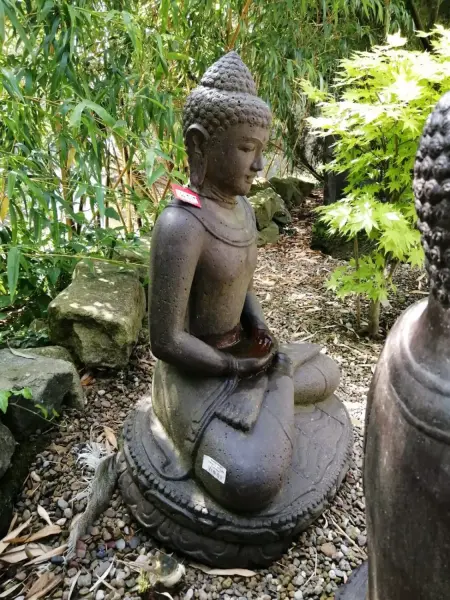 Artikelbild 3 des Artikels “Sitzender Buddha, Steinguss, 80cm Höhe, , Antik Finish “